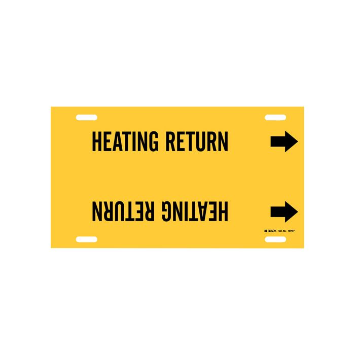 "Heating Return" Pipe Marker