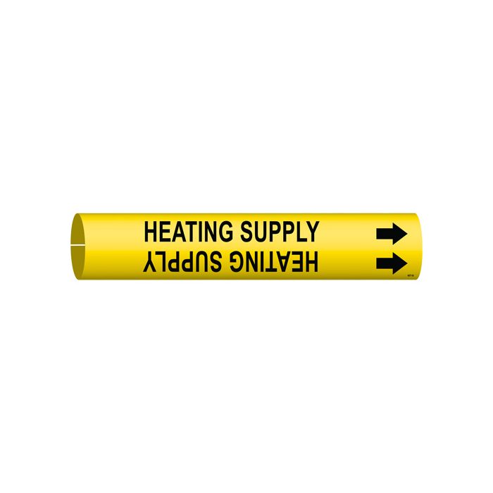 "Heating Supply" Pipe Marker
