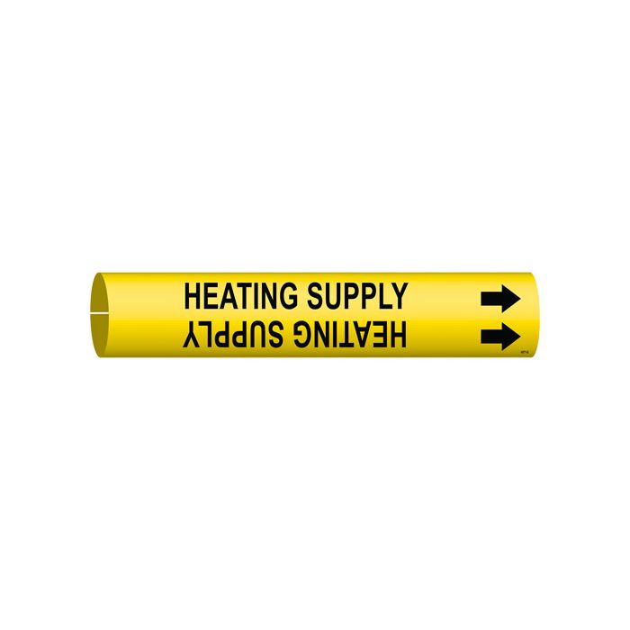 "Heating Supply" Pipe Marker