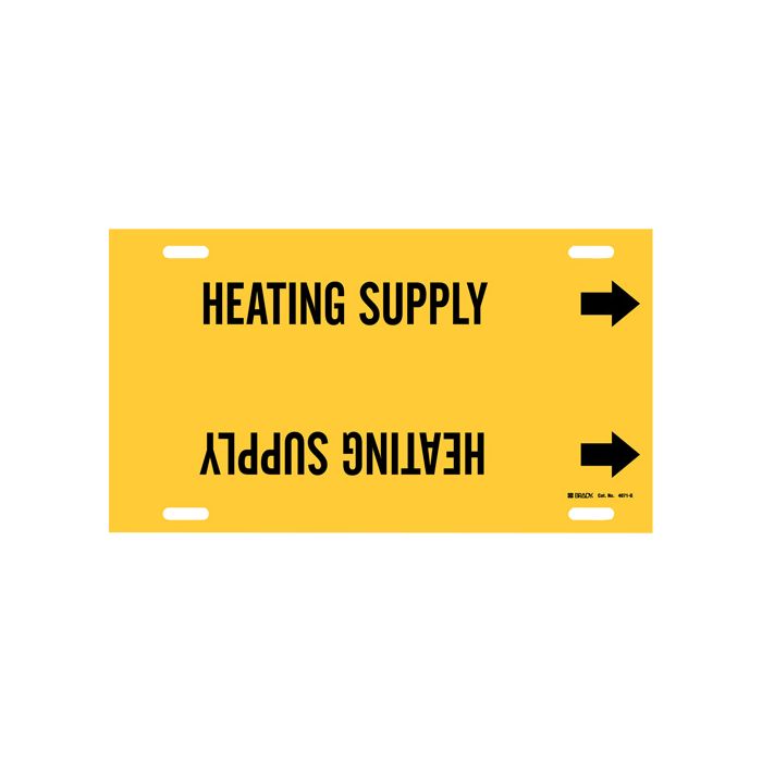 "Heating Supply" Pipe Marker