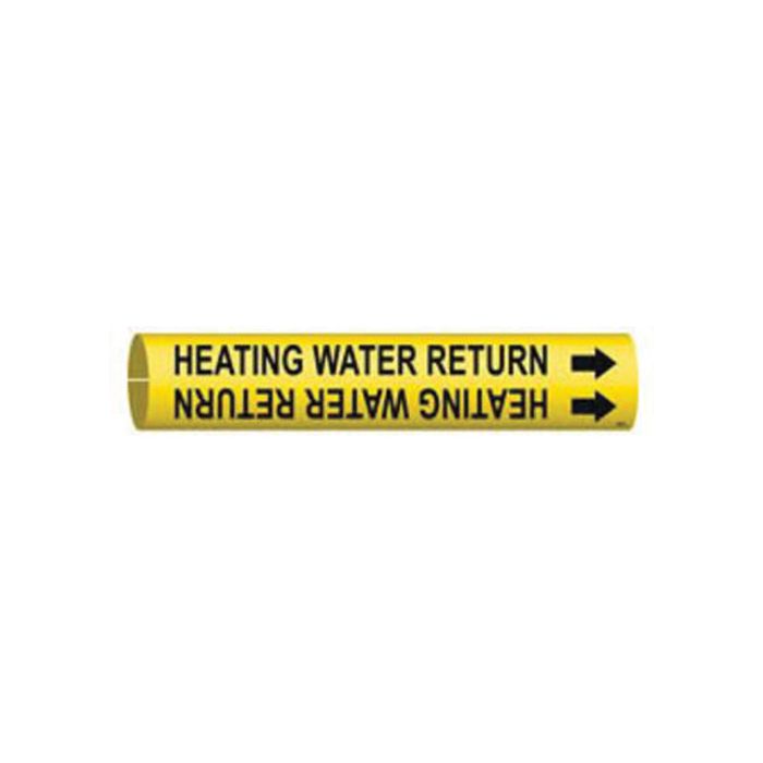 "Heating Water Return" Pipe Marker