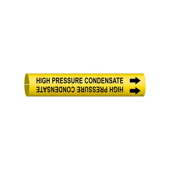 "High Pressure Condensate" Pipe Marker