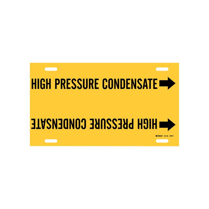 "High Pressure Condensate" Pipe Marker