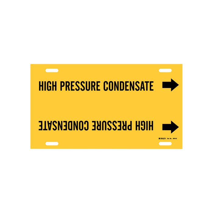"High Pressure Condensate" Pipe Marker