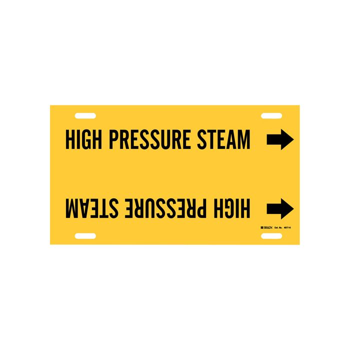 "High Pressure Steam" Pipe Marker