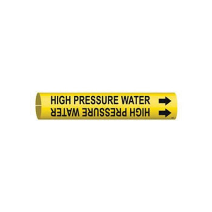 "High Pressure Water" Pipe Marker