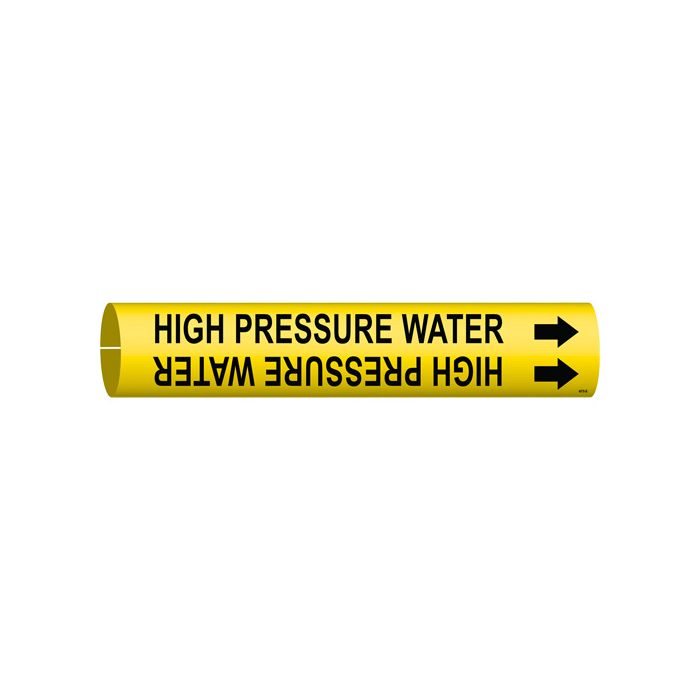 "High Pressure Water" Pipe Marker