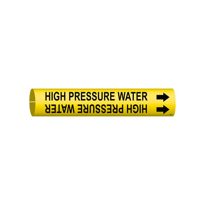 "High Pressure Water" Pipe Marker