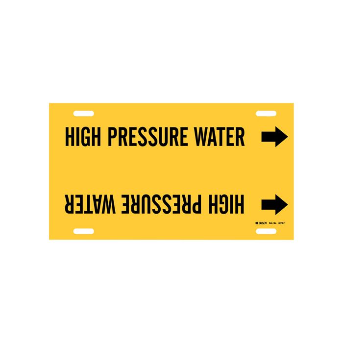"High Pressure Water" Pipe Marker