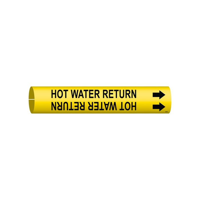 "High Pressure Return" Pipe Marker
