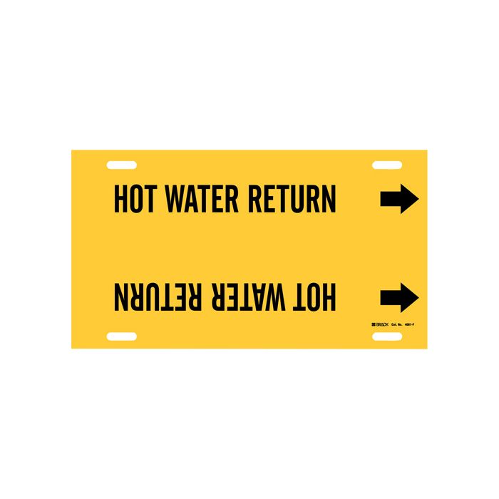 "Hot Water Return" Pipe Marker