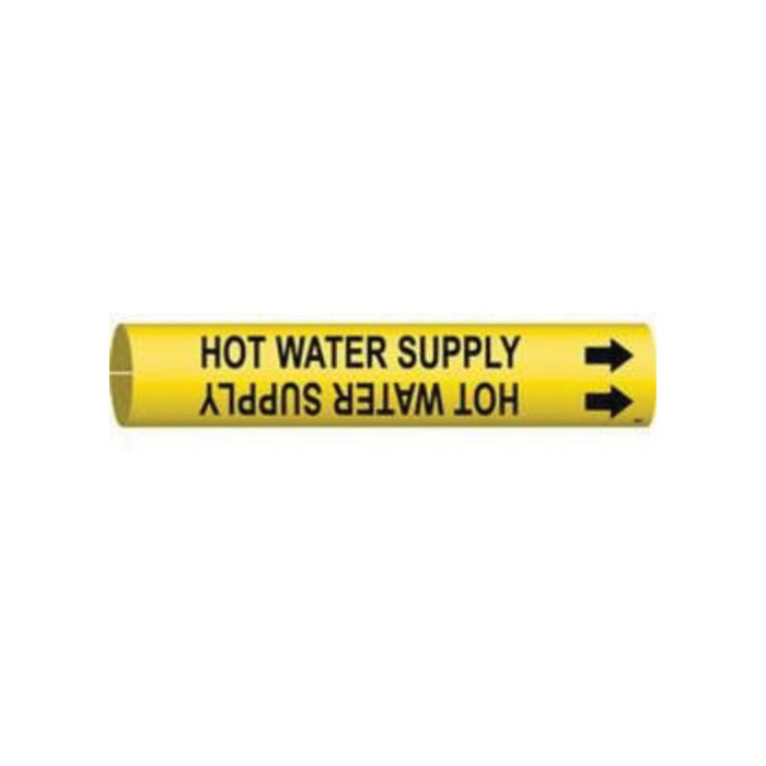 "Hot Water Supply" Pipe Marker
