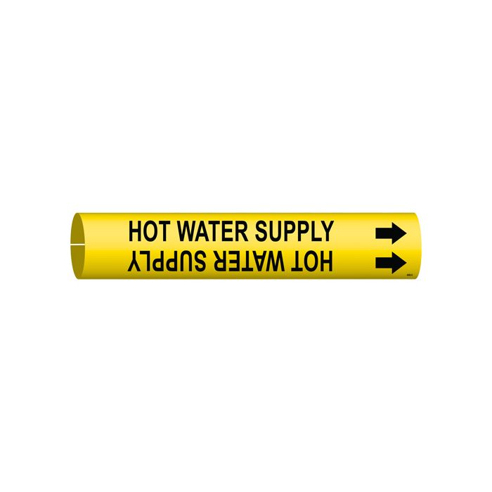 "Hot Water Supply" Pipe Marker