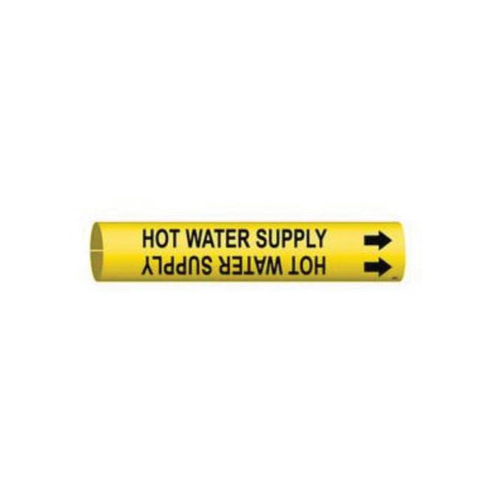 "Hot Water Supply" Pipe Marker