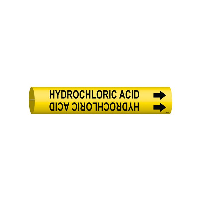 "Hydrochloric Acid" Pipe Marker