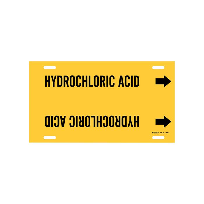 "Hydrochloric Acid" Pipe Marker