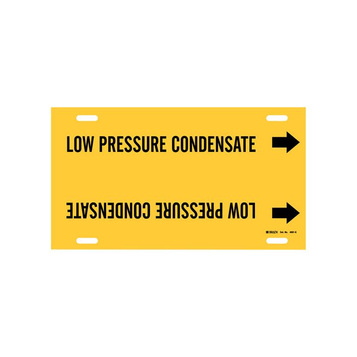 "Low Pressure Condensate" Pipe Marker