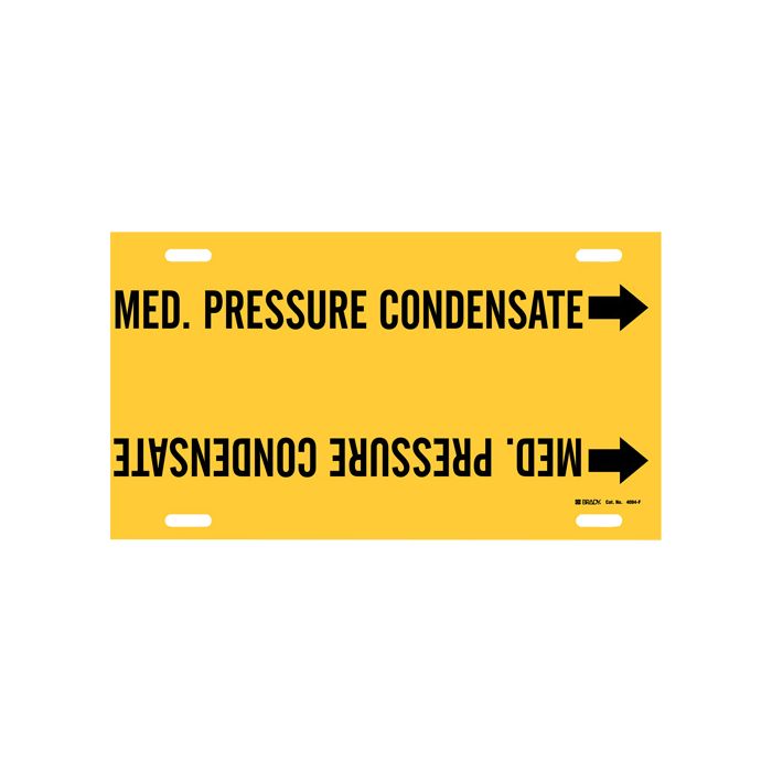 "Med. Pressure Condensate" Pipe Marker