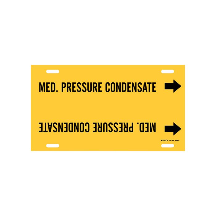 "Med. Pressure Condensate" Pipe Marker