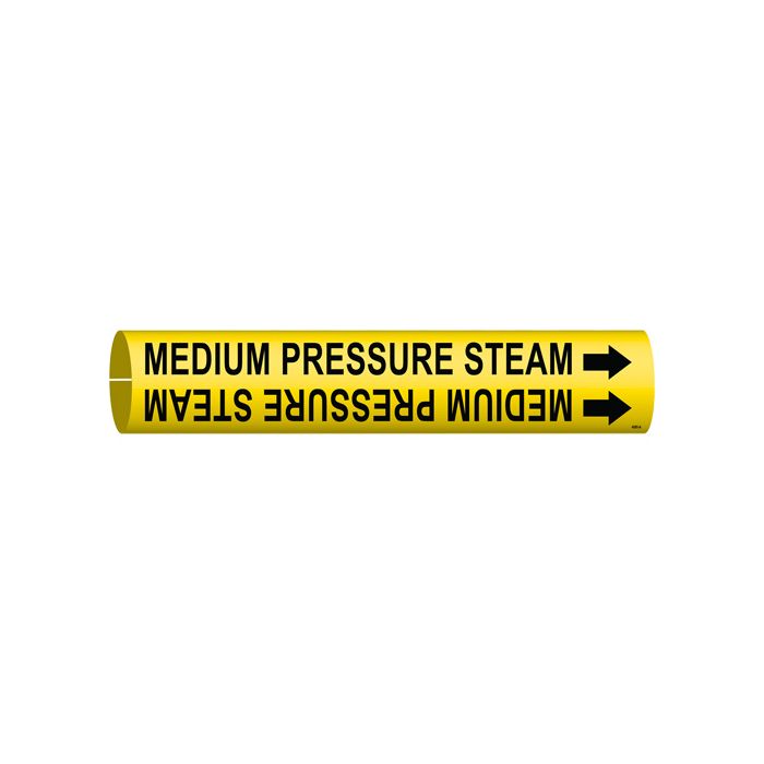 "Medium Pressure Steam" Pipe Marker