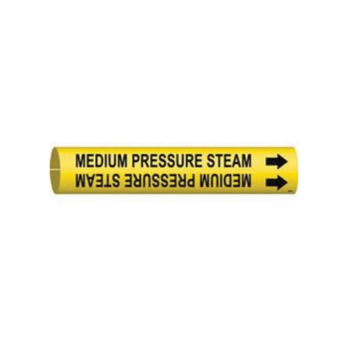 "Medium Pressure Steam" Pipe Marker