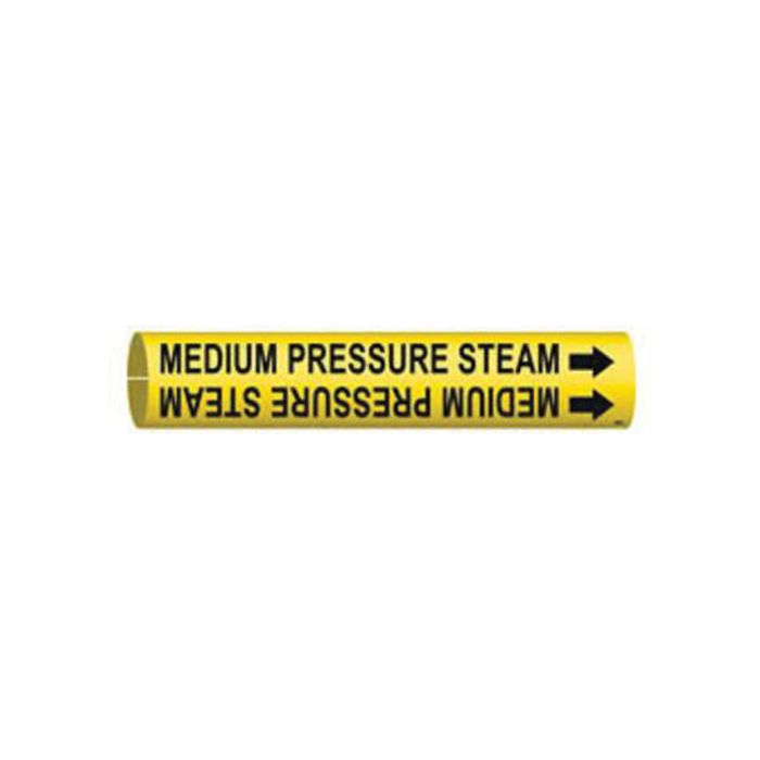 "Medium Pressure Steam" Pipe Marker