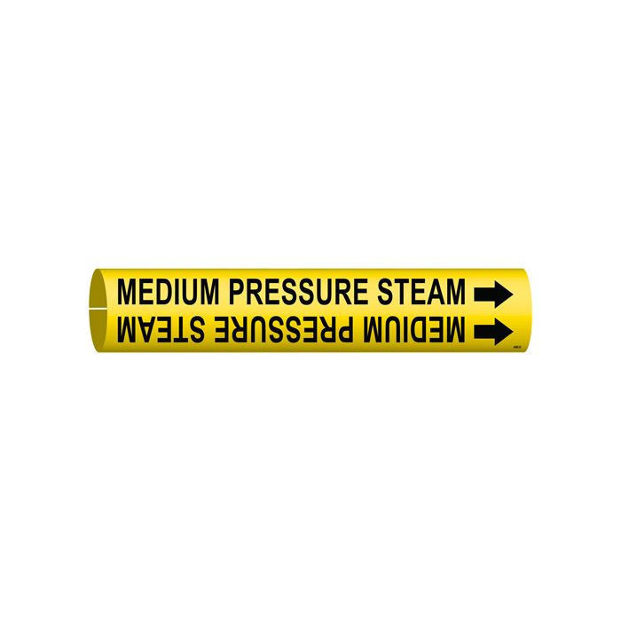 "Medium Pressure Steam" Pipe Marker