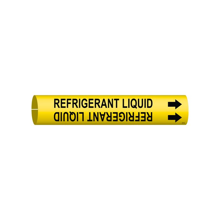 "Refrigerant Liquid" Pipe Marker