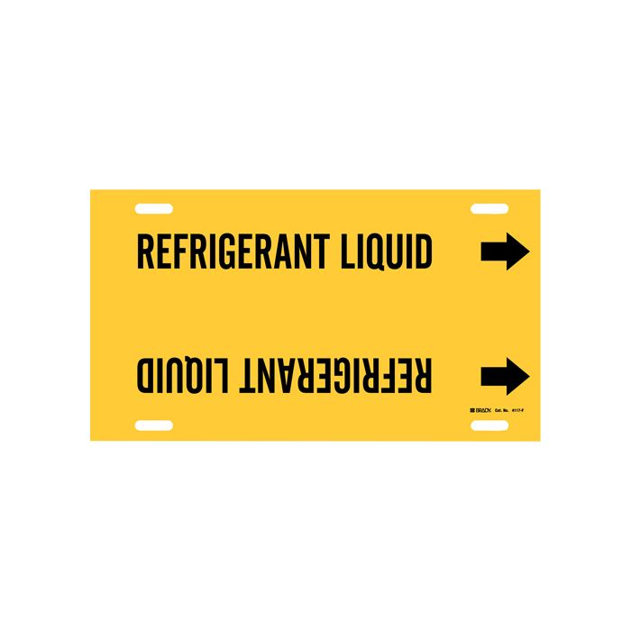 "Refrigerant Liquid" Pipe Marker