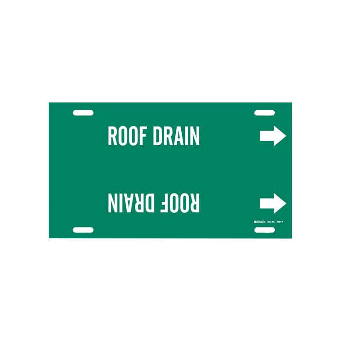 "Roof Drain" Pipe Marker