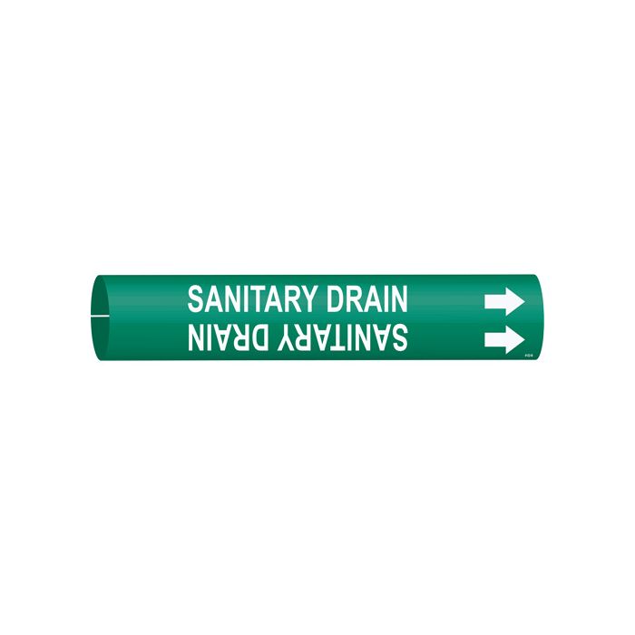 "Sanitary Drain" Pipe Marker