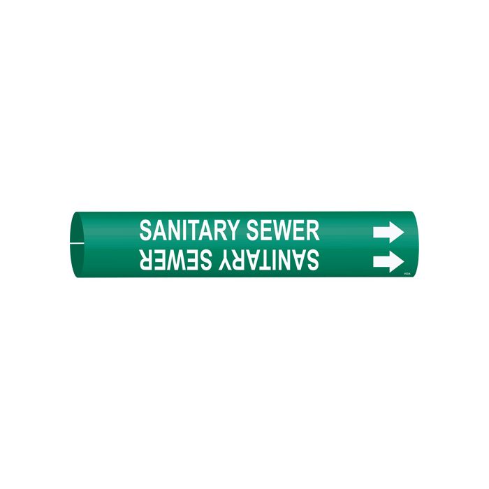 "Sanitary Sewer" Pipe Marker