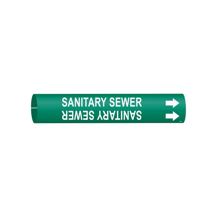 "Sanitary Sewer" Pipe Marker