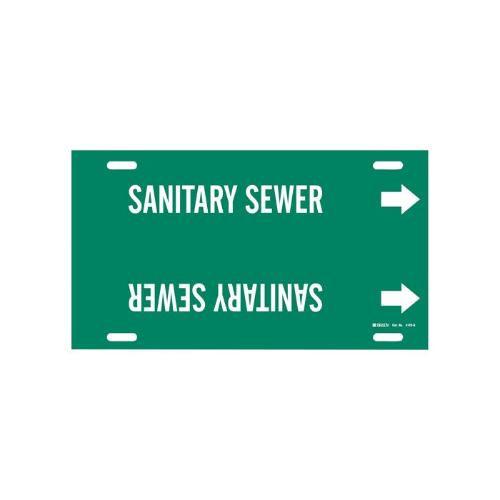 "Sanitary Sewer" Pipe Marker