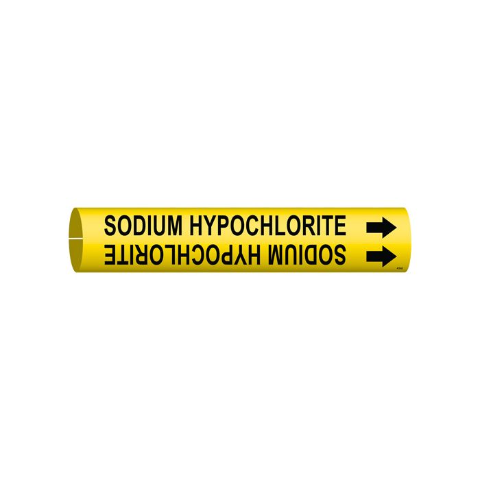 "Sodium Hypochlorite" Pipe Marker