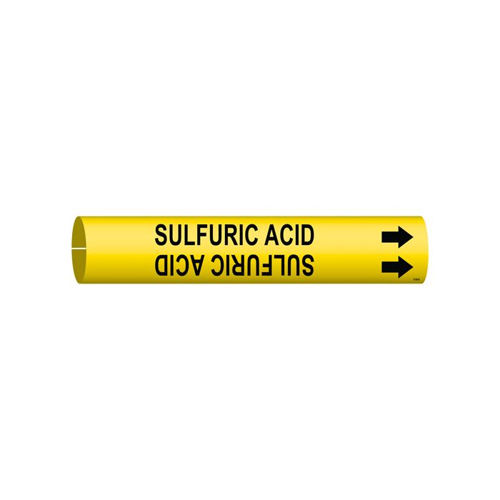 "Sulfuric Acid" Pipe Marker