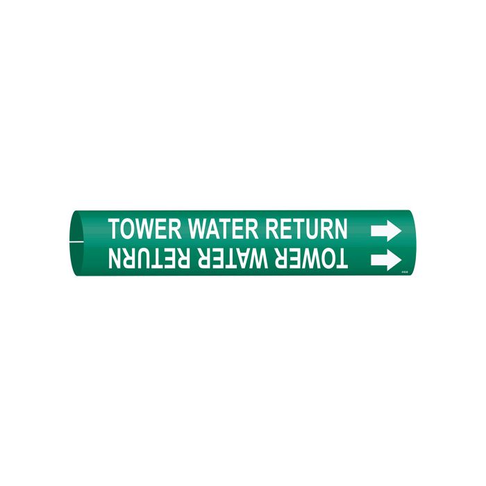 "Tower Water Return" Pipe Marker