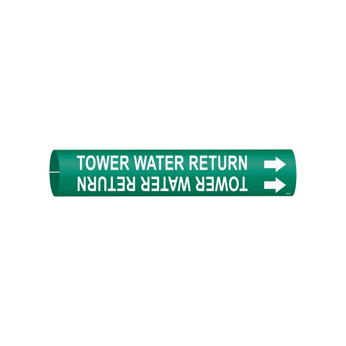 "Tower Water Return" Pipe Marker