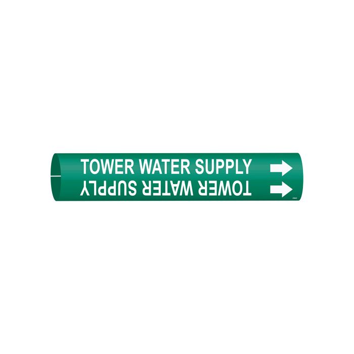 "Tower Water Supply" Pipe Marker