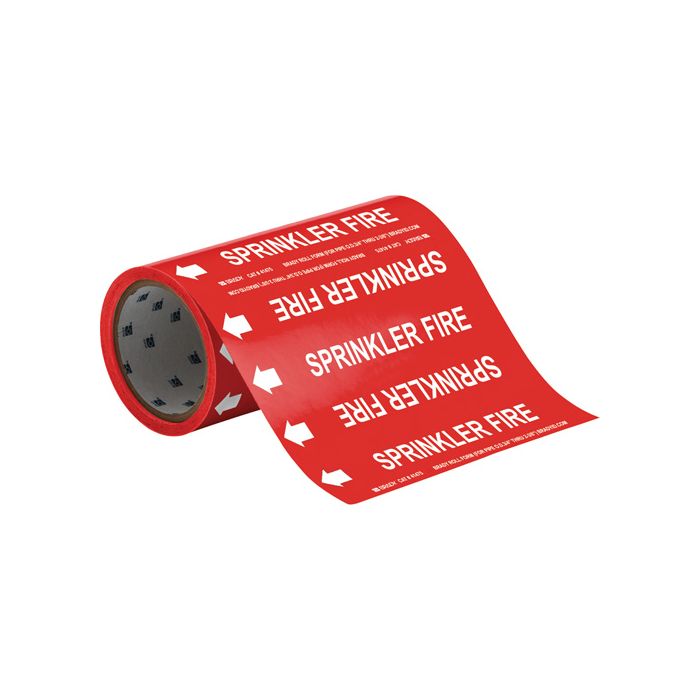 "Sprinkler Fire" Roll Form Pipe Markers
