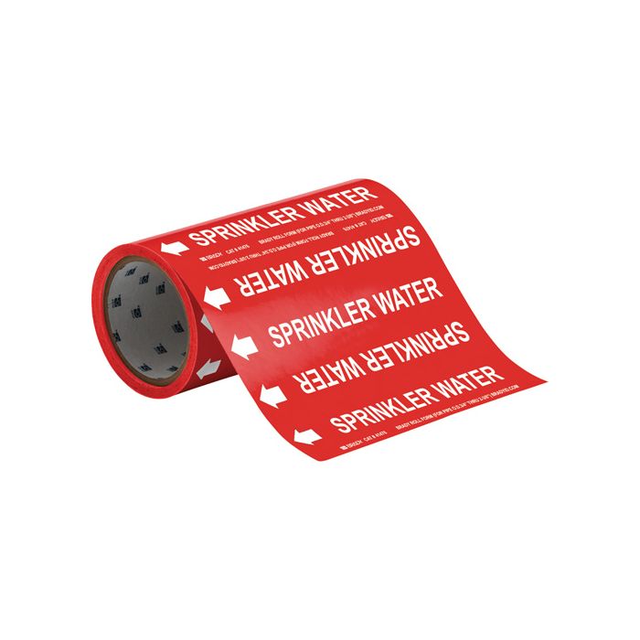 "Sprinkler Water" Roll Form Pipe Markers
