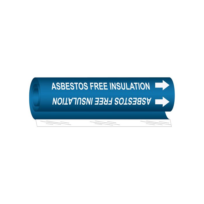 "Asbestos Free Insulation" Pipe Marker