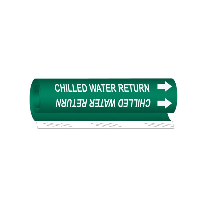 "Chilled Water Return" Pipe Marker
