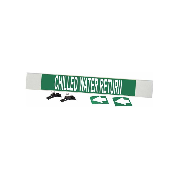 "Chilled Water Return" Pipe Marker