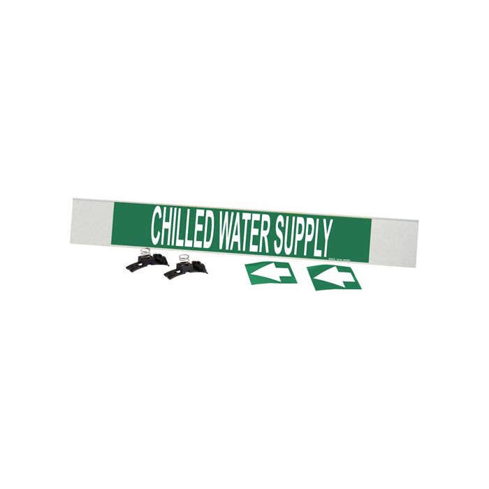 "Chilled Water Supply" Pipe Marker