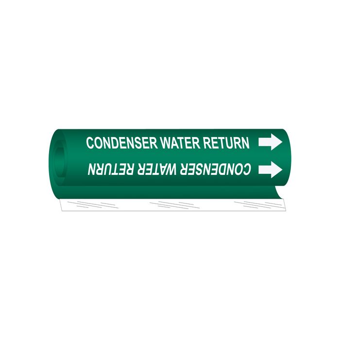 "Condenser Water Return" Pipe Marker