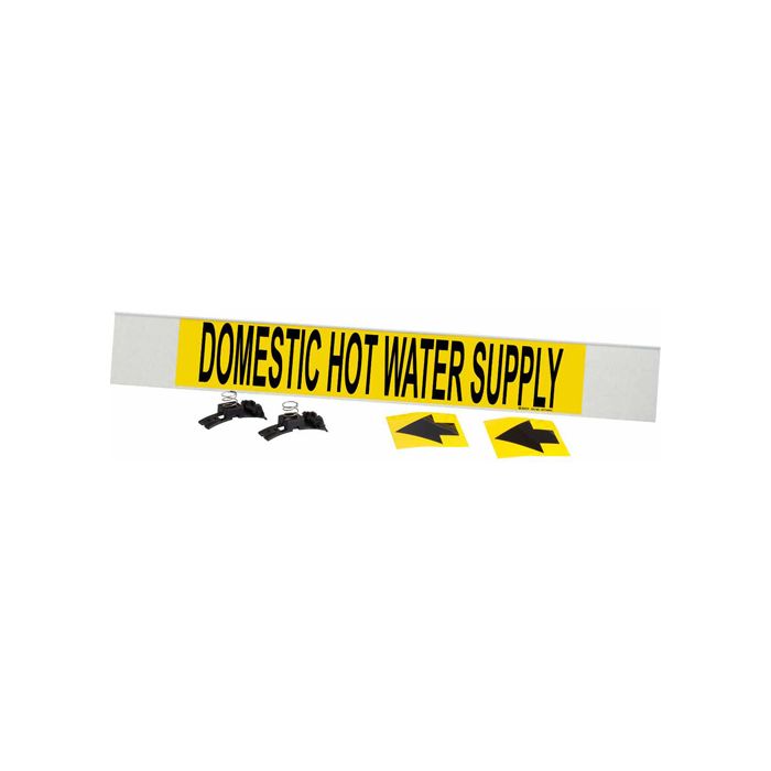 "Domestic Hot Water Supply" Pipe Marker