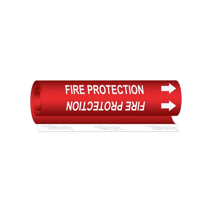 "Fire Protection" Pipe Marker