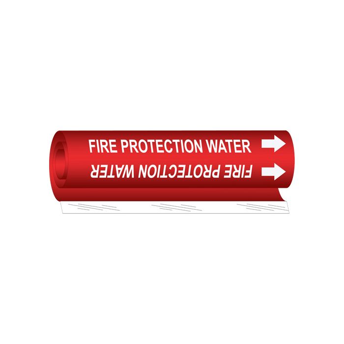 "Fire Protection Water" Pipe Marker