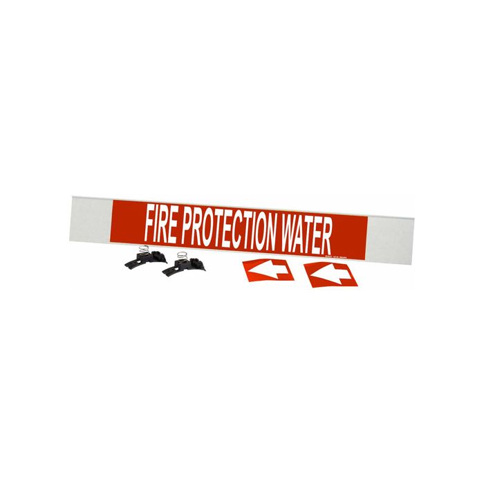 "Fire Protection Water" Pipe Marker